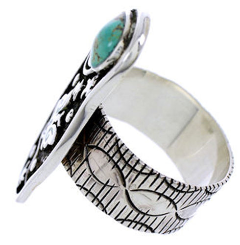 Turquoise And Sterling Silver Butterfly Ring Size 6-1/4 BW71166